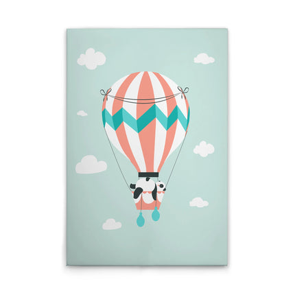 Luchtballon Panda canvas schilderij – afbeelding 1