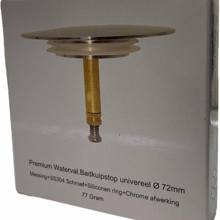 RVS Badkuip Afvoerplug badkamer - Badkuipstop met dubbele afdichting – verstelbare Badplug universele Afvoerplug voor uw badkuip - 72 mm image 11