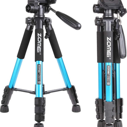 Professioneel Universeel Lichtgewicht DSLR Camerastatief - Voor de Sony / Canon / Nikon Camera – Tripod 140CM - Blauw image 8