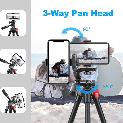 XL Smartphone Tripod Camera Statief - Universeel Reis Statief – 135CM Bluetooth image 6