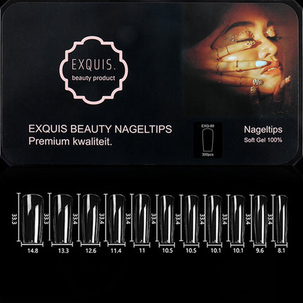 Exquis Soft Gel Kunstnagels - Nageltips Transparant Soft gel tips - 10 maten - 300 stuks image 3