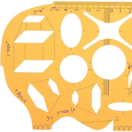 Wiskunde XY-as hulpmiddel - Tekenhulpmiddel Geometrie soft plastic – Plastic liniaal Template gradenboog wiskunde image 3