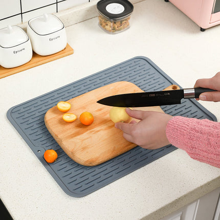 Waterval siliconen keukenmat – Siliconen Bescherming keukenblad Afwasmat – 40 x 30CM – Afdruipmat Oranje image 7