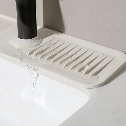 Waterval Siliconen Mat voor Keukenkraan – Anti lek tray Keuken Badkamer - Wastafel Splash Bescherming - Lichtgrijs 37cm image 8