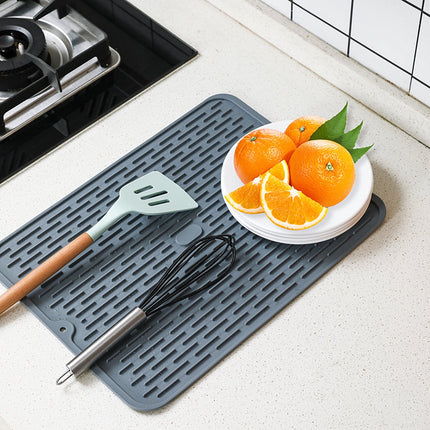 Waterval siliconen keukenmat – Siliconen Bescherming keukenblad Afwasmat – 40 x 30CM – Afdruipmat Oranje image 2