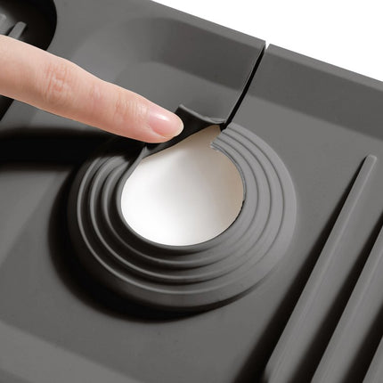Waterval Siliconen Mat voor Keukenkraan – Anti lek tray Keuken Badkamer - Wastafel Splash Bescherming - Zwart 37cm image 4
