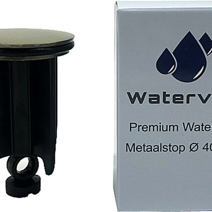 Waterval Metaalstop Waste Plug Universeel – Plugstop badkamer - afvoerplug voor wastafel en bidet - Brons 40mm image 7