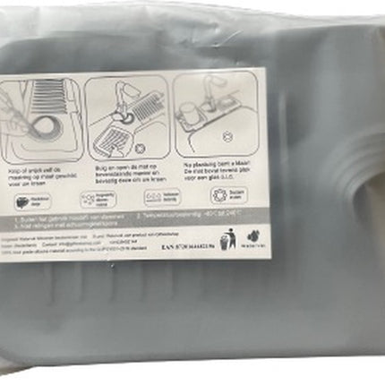 Waterval Siliconen Mat voor Keukenkraan – Anti lek tray Keuken Badkamer - Wastafel Splash Bescherming - Donkergrijs 37cm image 6
