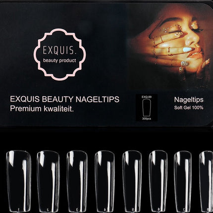Exquis Soft Gel Kunstnagels - Nageltips Transparant Soft gel tips - 10 maten - 300 stuks image 8