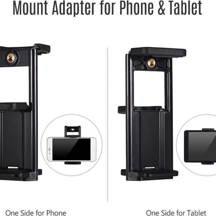 Telefoon en Tablet Houder Adapter voor Tripod en Selfiestick Zwart image 3