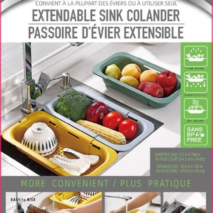 Waterval gootsteenzeef uitschuifbaar vergiet keuken – Wassen groente en fruit – Afgieten pasta hulpmiddel - Roze image 7