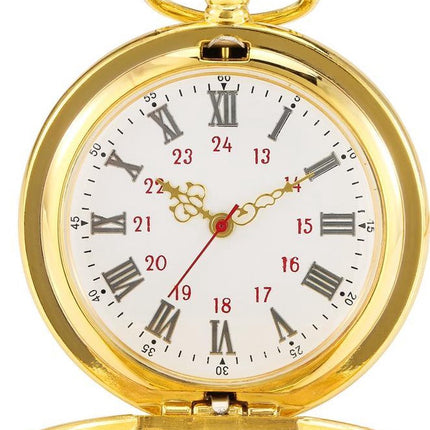 Zakhorloge Deluxe Quartz Goud – Pocket watch Met ketting - Quartz zakhorloge met Romeinse cijfers image 5