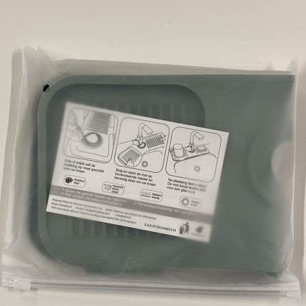 Waterval Siliconen Mat voor Keukenkraan – Anti lek tray Keuken Badkamer - Wastafel Splash Bescherming - Groen 37cm image 3