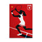 VAREVUNE - Canvas schilderij - Tennisspeler - rood/geel/zwart/wit