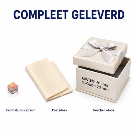 GWS Prisma X-Cube compleet geleverd met poetsdoek en geschenkdoos