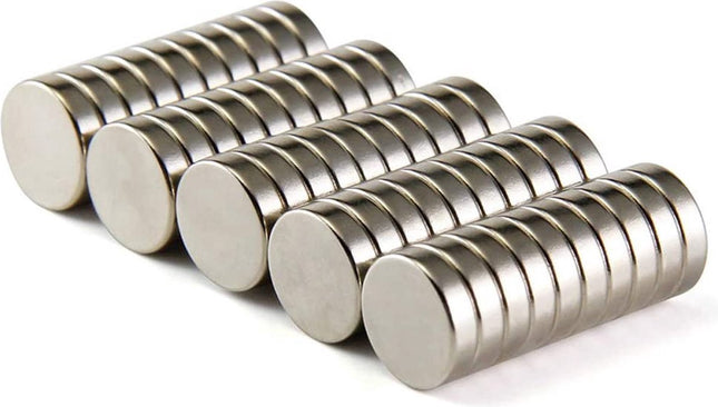 Brute Force - Platte Sterke Magneten - Rond - 10 x 5 mm - Koelkast magneten - 10 Stuks