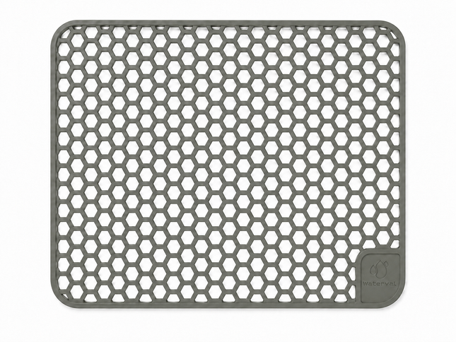 Waterval Gunmetal Grey siliconen gootsteenmat 30 x 40 cm