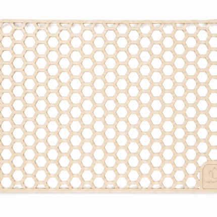 Waterval zandbeige siliconen gootsteenmat