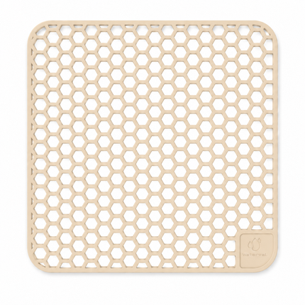 Waterval zandbeige siliconen gootsteenmat