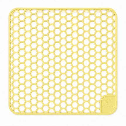 Waterval goudkleurige siliconen gootsteenmat 37 x 37 cm