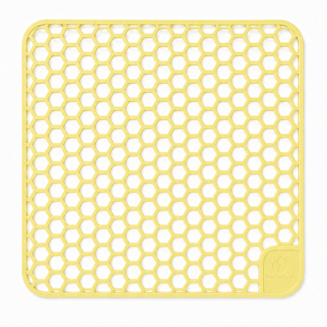 Waterval goudkleurige siliconen gootsteenmat 37 x 37 cm