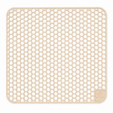 Waterval zandbeige siliconen gootsteenmat