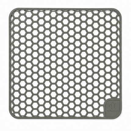 Waterval Gunmetal Grey siliconen gootsteenmat 37 x 37 cm