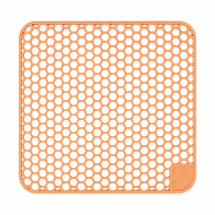 Waterval koperkleurige siliconen gootsteenmat 37 x 37 cm