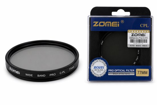 Zomei CPL Filter 77mm – Circulair Polarisatiefilter DW1 Wide Band Pro