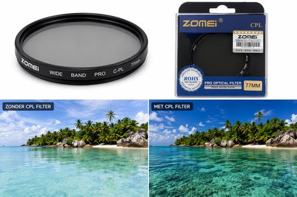 Zomei CPL Filter 77mm – Circulair Polarisatiefilter DW1 Wide Band Pro