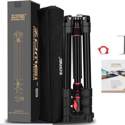 Professioneel Lichtgewicht DSLR Camerastatief - Universeel Fotostatief voor Fotografie – Aluminium Tripod Zwart 138CM