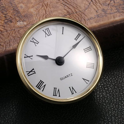 GWS Insteek Quartz Los Uurwerk – Stijlvol en Nauwkeurig | Ø 80mm | Goudkleurig | Klassieke Romeinse Cijfers