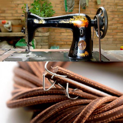 183 m ronde lederen aandrijfriem voor naaimachines - vintage thuis pedaalriem - Ø5 mm