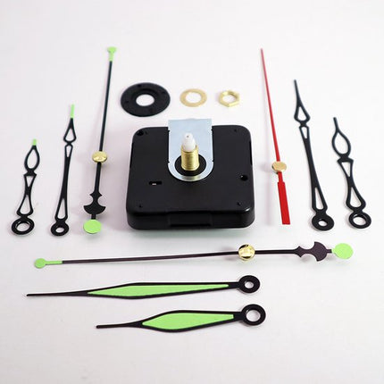 GWS Stille Klok Uurwerk Set met Lichtgevende Wijzers – Perfect voor Reparaties of DIY Projecten