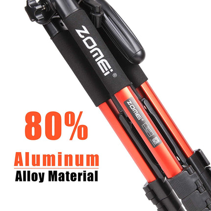 Professioneel Universeel Lichtgewicht DSLR Camerastatief - Voor de Sony / Canon / Nikon Camera – Tripod 140CM - Oranje