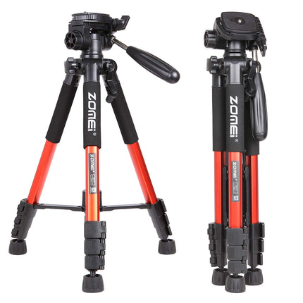Professioneel Universeel Lichtgewicht DSLR Camerastatief - Voor de Sony / Canon / Nikon Camera – Tripod 140CM - Oranje