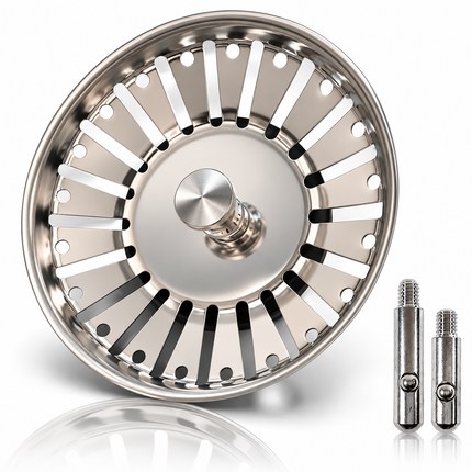 RVS Korfplug Afvoerplug - Geen Verstopping – Spoelbak zeef - Afvoerstopper - Korfplug – Gootsteenzeef - 84 mm