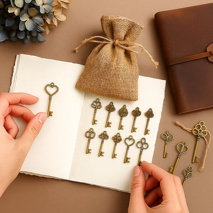 Waterval Antique Keys 75 stuks brons - afbeelding 3