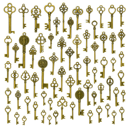 Waterval Antique Keys 125 stuks brons - afbeelding 2