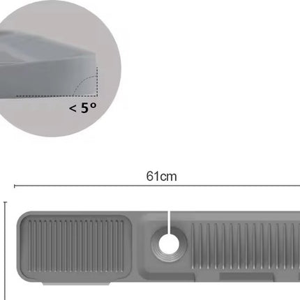Waterval XL kraanmat donkergrijs 61CM - afbeelding 4