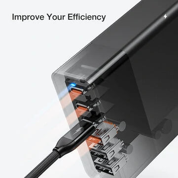 BlitzWolf® BW-S25 75W 6-poorts snellader | PPS PD3.0 QC3.0 SCP | Voor iPhone, Samsung, MacBook, iPad