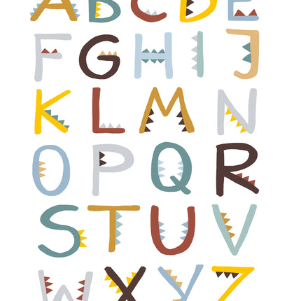 Kinderkamer canvas Hey Dude met letters en dinosaurus – detail 5