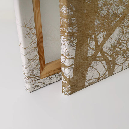 Golden Skies canvas met goudkleurig boomlandschap – detail 4