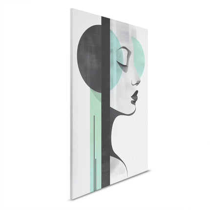 Metropolis Aqua canvas schilderij – afbeelding 6