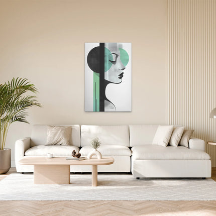Metropolis Aqua canvas schilderij – afbeelding 3