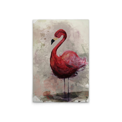 Flamingo Aquarel canvas schilderij – afbeelding 7