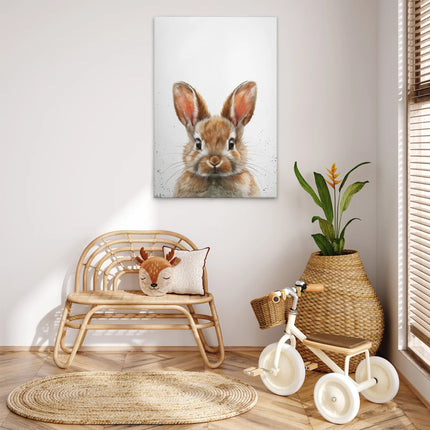 Bruin Babykonijntje canvas schilderij – afbeelding 3