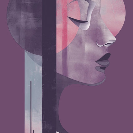 Metropolis Plum canvas schilderij – afbeelding 5