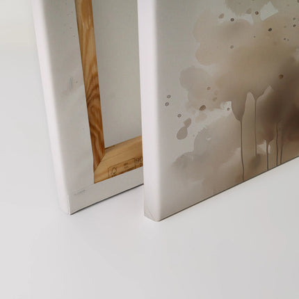 Baby giraf canvas in wit, bruin en beige – detail 4