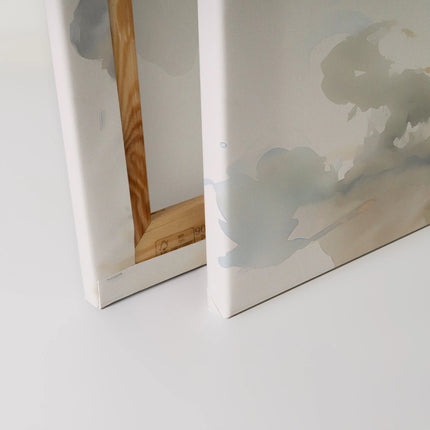 Baby olifant canvas in wit, groen en grijs – detail 4